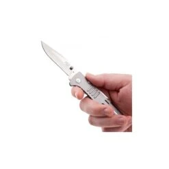 Couteau SOG SlimJim Lame 8.1cm Lisse Satin Manche Inox - SJ31-CP -SOG Magasin Couteau SOG SlimJim lame Lisse Satin manche Inox SJ31 CP 5