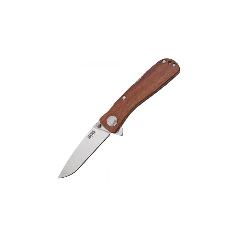 Couteau SOG Twitch II Lame 6.7cm Lisse Satin Manche Bois Rosewood - TWI17-CP 2 Couteau SOG Twitch II Lame 6.7cm Lisse Satin Manche Bois Rosewood - TWI17-CP – Image 2