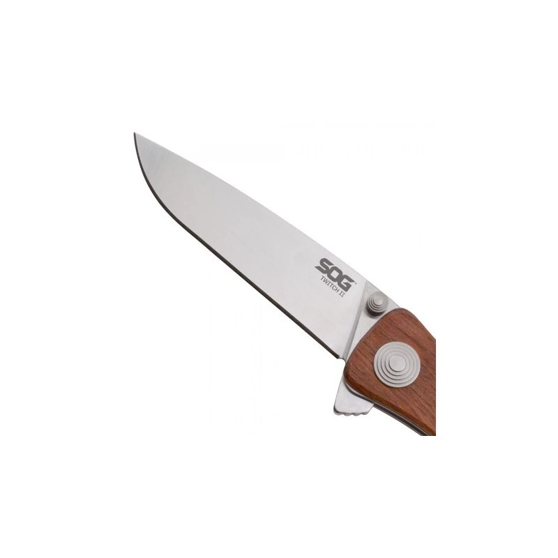 Couteau SOG Twitch II Lame 6.7cm Lisse Satin Manche Bois Rosewood - TWI17-CP 3 Couteau SOG Twitch II Lame 6.7cm Lisse Satin Manche Bois Rosewood - TWI17-CP – Image 3