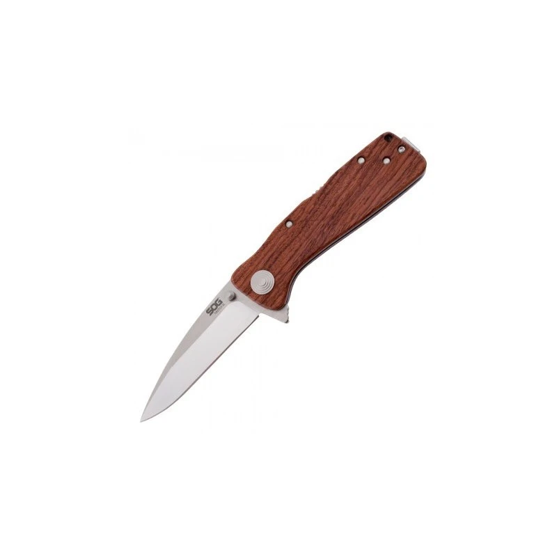 Couteau SOG Twitch XL Lame 8.3cm Lisse Satin Manche Bois Rosewood - TWI24-CP 2 Couteau SOG Twitch XL Lame 8.3cm Lisse Satin Manche Bois Rosewood - TWI24-CP – Image 2