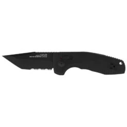 Couteau Automatique SOG-TAC Auto Compact  Tanto Serrated Manche Aluminium Sog