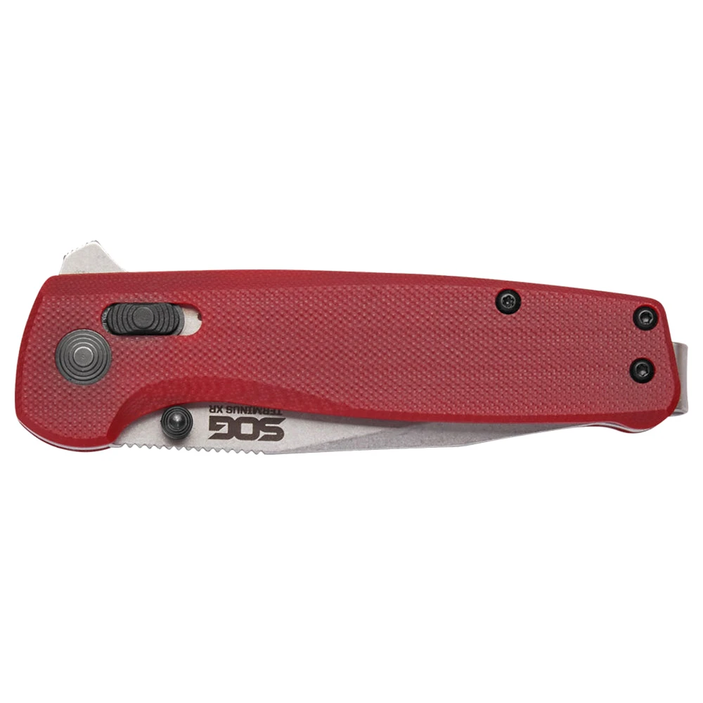 Couteau De Poche Terminus XR Crimson Manche G10 SOG 4 Couteau De Poche Terminus XR Crimson Manche G10 SOG – Image 4