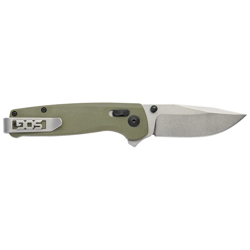 Couteau De Poche Terminus XR Olive Manche G10 SOG 3 Couteau De Poche Terminus XR Olive Manche G10 SOG – Image 3