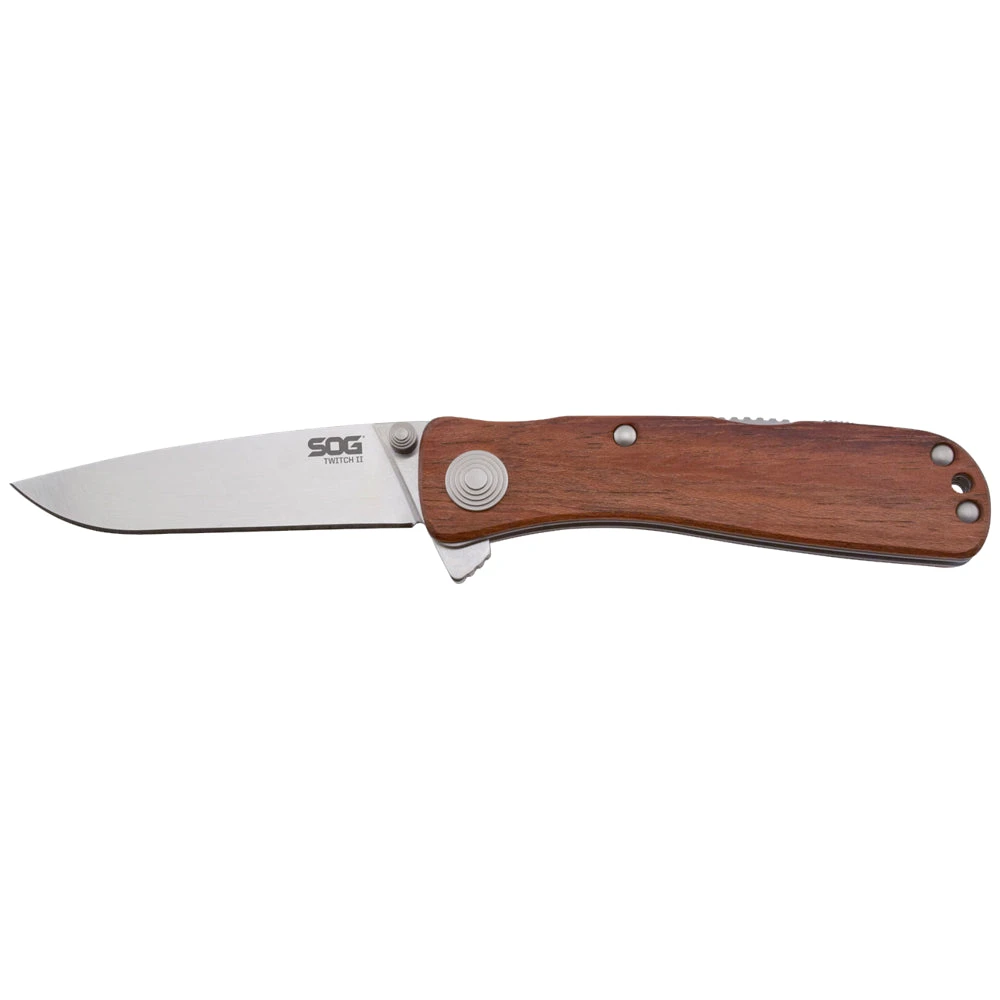 Couteau De Poche Twitch II Manche Bois SOG 1 Couteau De Poche Twitch II Manche Bois SOG