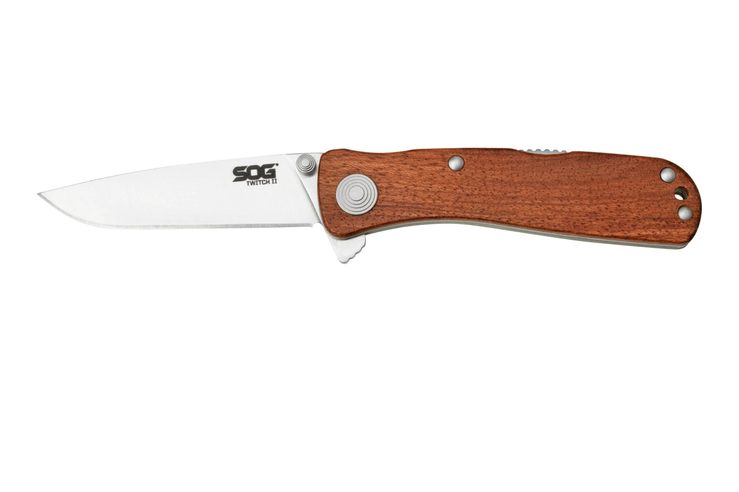 SOG Twitch II, Wood Handle TWI7-CP Couteau De Poche 1 SOG Twitch II, Wood Handle TWI7-CP Couteau De Poche