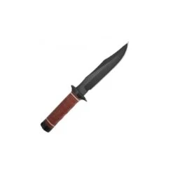 Couteau SOG Bowie 2.0 Lame 16.3cm Lisse Noir Manche Cuir - S1T -SOG Magasin couteau sog bowie 20 lame 163cm lisse noir manche cuir s1t 2