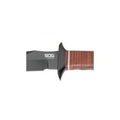 Couteau SOG Bowie 2.0 Lame 16.3cm Lisse Noir Manche Cuir - S1T -SOG Magasin couteau sog bowie 20 lame 163cm lisse noir manche cuir s1t 6