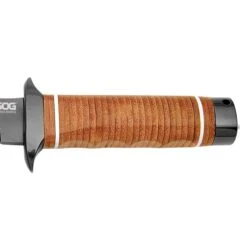 Couteau SOG Super Bowie Lame 19cm Lisse Noir Manche Cuir - SB1T -SOG Magasin couteau sog super bowie lame 19cm lisse noir manche cuir sb1t 3